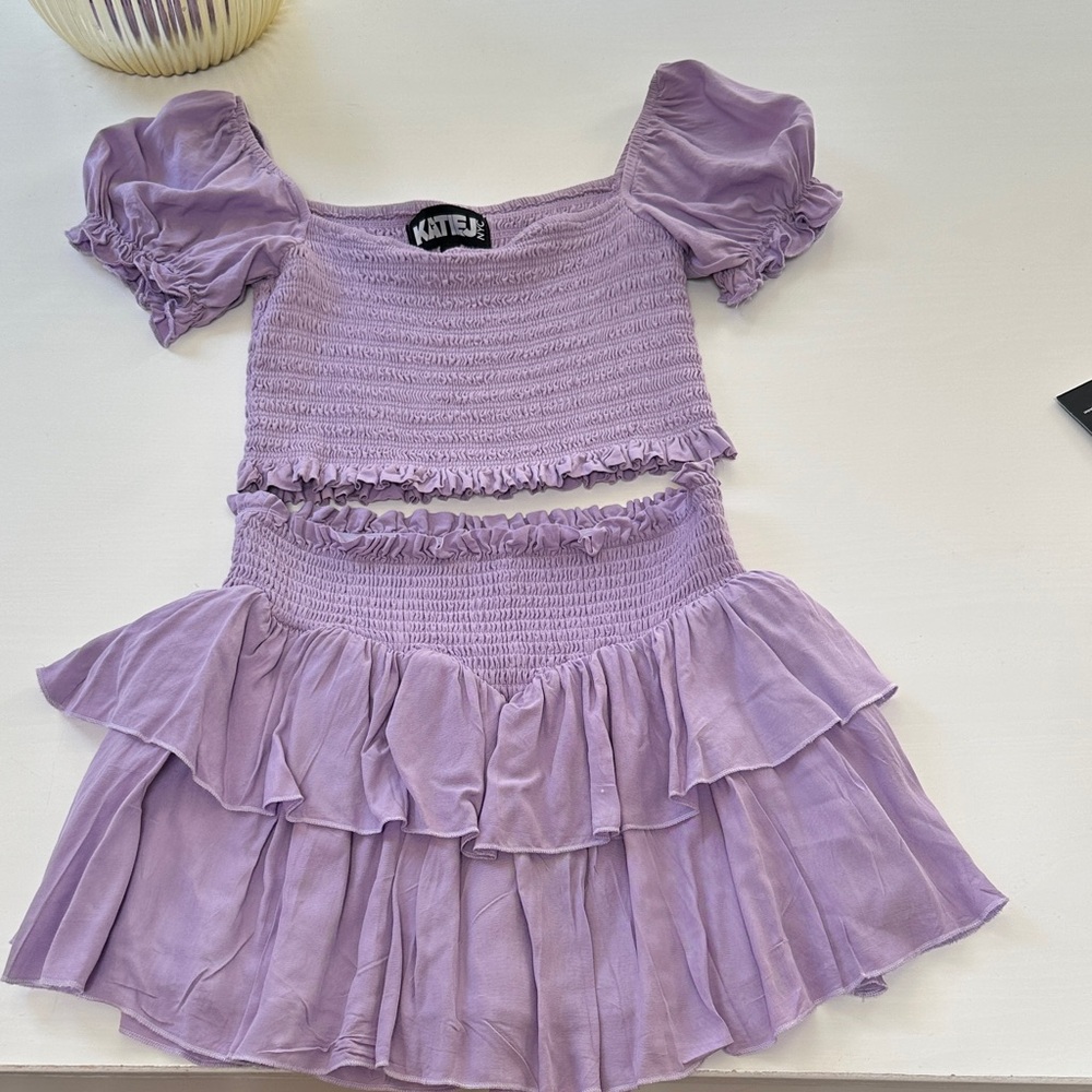 Katie J NYC Lavender Mini Dress
